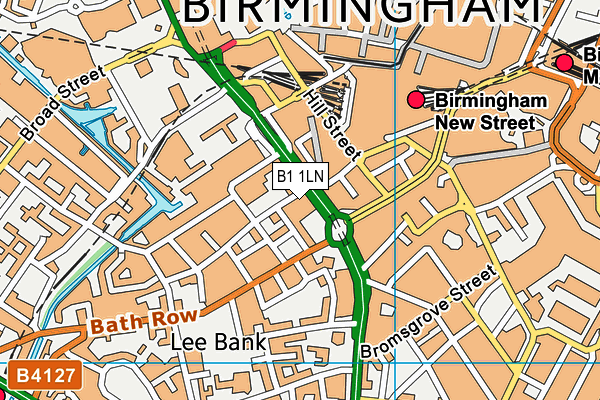 B1 1LN map - OS VectorMap District (Ordnance Survey) B1 1LN map - OS VectorMap District (Ordnance Survey)