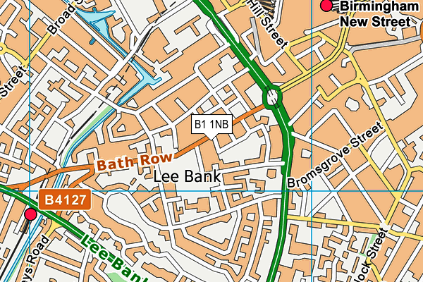 B1 1NB map - OS VectorMap District (Ordnance Survey)