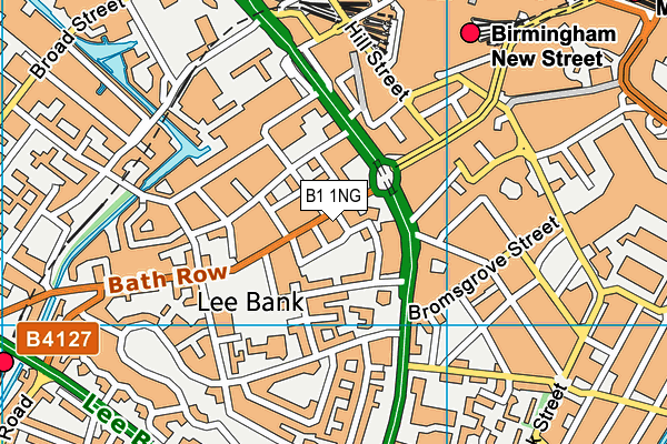 B1 1NG map - OS VectorMap District (Ordnance Survey) B1 1NG map - OS VectorMap District (Ordnance Survey)