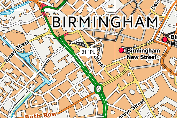 B1 1PU map - OS VectorMap District (Ordnance Survey) B1 1PU map - OS VectorMap District (Ordnance Survey)