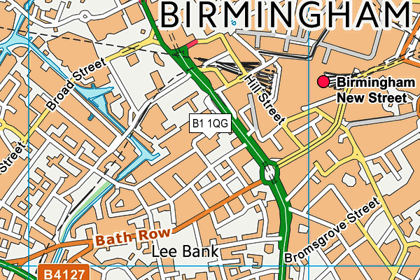 B1 1QG map - OS VectorMap District (Ordnance Survey) B1 1QG map - OS VectorMap District (Ordnance Survey)