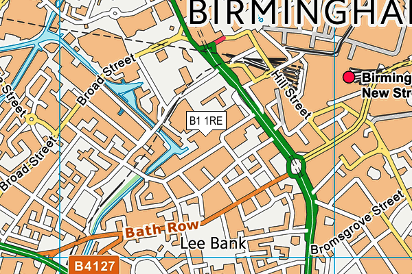 B1 1RE map - OS VectorMap District (Ordnance Survey) B1 1RE map - OS VectorMap District (Ordnance Survey)