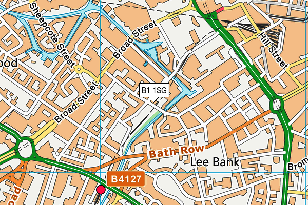 B1 1SG map - OS VectorMap District (Ordnance Survey) B1 1SG map - OS VectorMap District (Ordnance Survey)