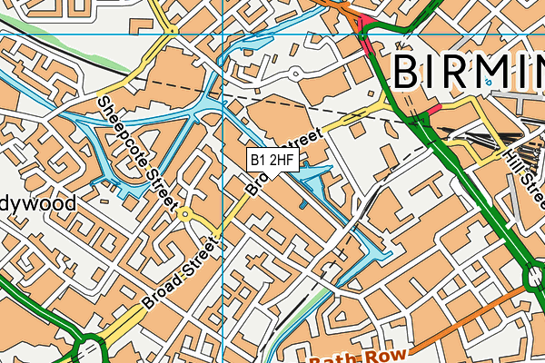 B1 2HF map - OS VectorMap District (Ordnance Survey) B1 2HF map - OS VectorMap District (Ordnance Survey)