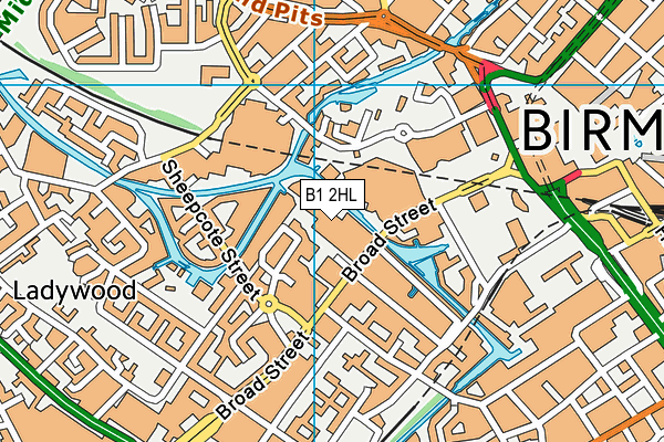 B1 2HL map - OS VectorMap District (Ordnance Survey) B1 2HL map - OS VectorMap District (Ordnance Survey)