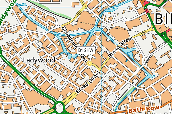 B1 2HW map - OS VectorMap District (Ordnance Survey) B1 2HW map - OS VectorMap District (Ordnance Survey)