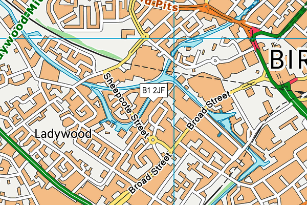 B1 2JF map - OS VectorMap District (Ordnance Survey) B1 2JF map - OS VectorMap District (Ordnance Survey)