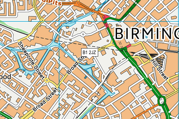 B1 2JZ map - OS VectorMap District (Ordnance Survey) B1 2JZ map - OS VectorMap District (Ordnance Survey)