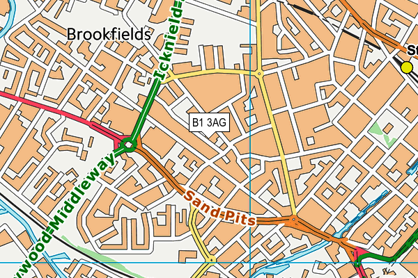 B1 3AG map - OS VectorMap District (Ordnance Survey) B1 3AG map - OS VectorMap District (Ordnance Survey)
