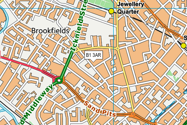 B1 3AR map - OS VectorMap District (Ordnance Survey) B1 3AR map - OS VectorMap District (Ordnance Survey)