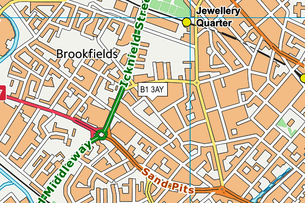 B1 3AY map - OS VectorMap District (Ordnance Survey) B1 3AY map - OS VectorMap District (Ordnance Survey)