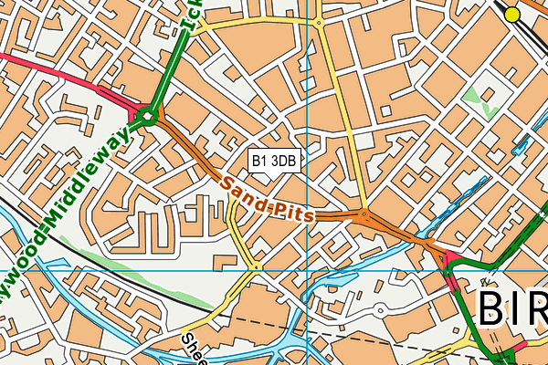 B1 3DB map - OS VectorMap District (Ordnance Survey) B1 3DB map - OS VectorMap District (Ordnance Survey)