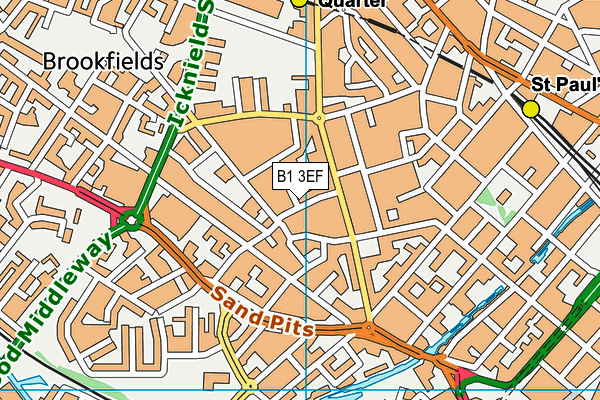 B1 3EF map - OS VectorMap District (Ordnance Survey) B1 3EF map - OS VectorMap District (Ordnance Survey)