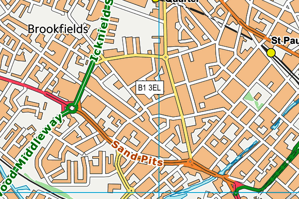 B1 3EL map - OS VectorMap District (Ordnance Survey) B1 3EL map - OS VectorMap District (Ordnance Survey)