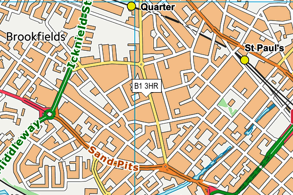 B1 3HR map - OS VectorMap District (Ordnance Survey) B1 3HR map - OS VectorMap District (Ordnance Survey)