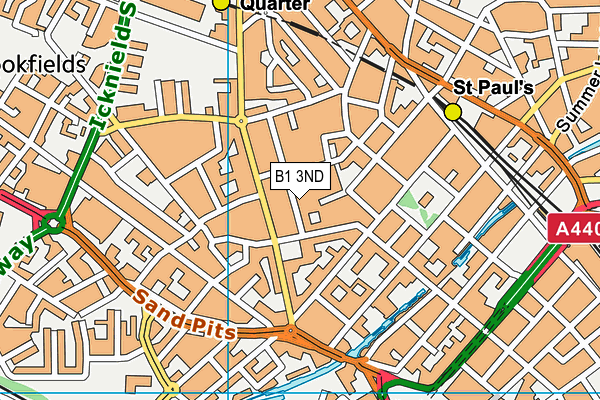 B1 3ND map - OS VectorMap District (Ordnance Survey) B1 3ND map - OS VectorMap District (Ordnance Survey)