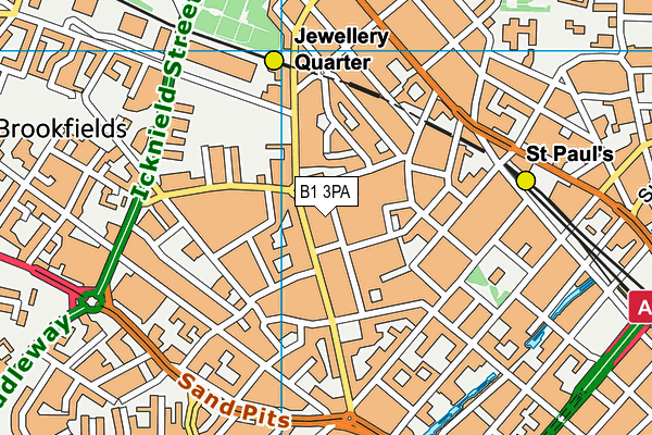 B1 3PA map - OS VectorMap District (Ordnance Survey) B1 3PA map - OS VectorMap District (Ordnance Survey)