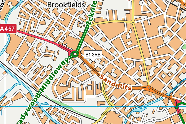 B1 3RB map - OS VectorMap District (Ordnance Survey) B1 3RB map - OS VectorMap District (Ordnance Survey)