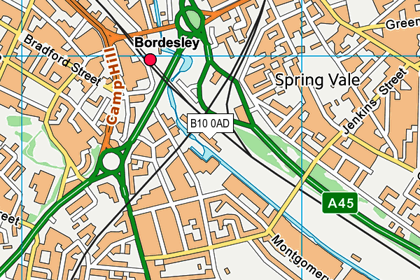 B10 0AD map - OS VectorMap District (Ordnance Survey) B10 0AD map - OS VectorMap District (Ordnance Survey)