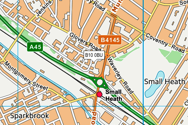 B10 0BU map - OS VectorMap District (Ordnance Survey) B10 0BU map - OS VectorMap District (Ordnance Survey)