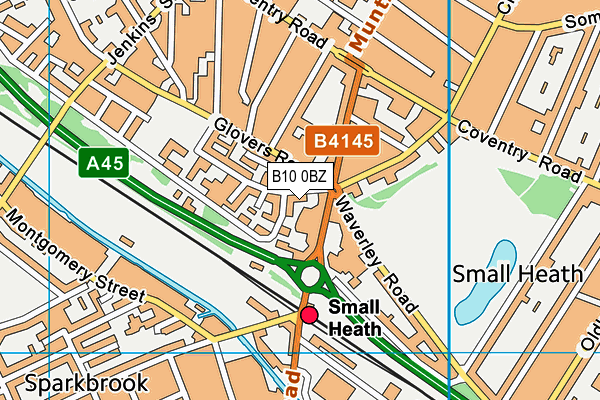 B10 0BZ map - OS VectorMap District (Ordnance Survey) B10 0BZ map - OS VectorMap District (Ordnance Survey)