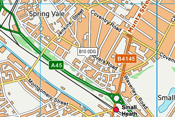 B10 0DG map - OS VectorMap District (Ordnance Survey) B10 0DG map - OS VectorMap District (Ordnance Survey)