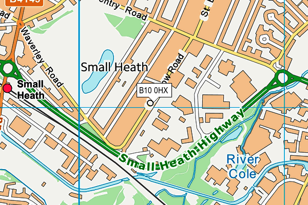 B10 0HX map - OS VectorMap District (Ordnance Survey) B10 0HX map - OS VectorMap District (Ordnance Survey)