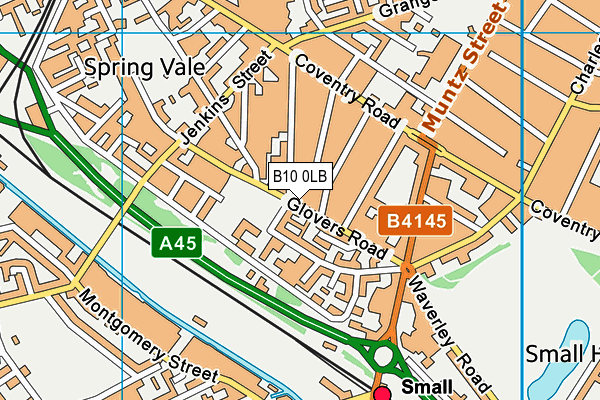 B10 0LB map - OS VectorMap District (Ordnance Survey) B10 0LB map - OS VectorMap District (Ordnance Survey)