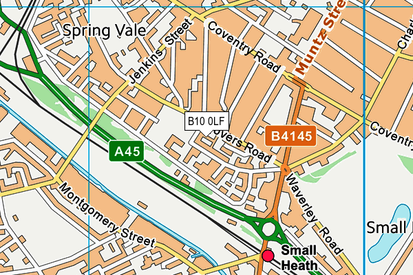 B10 0LF map - OS VectorMap District (Ordnance Survey) B10 0LF map - OS VectorMap District (Ordnance Survey)
