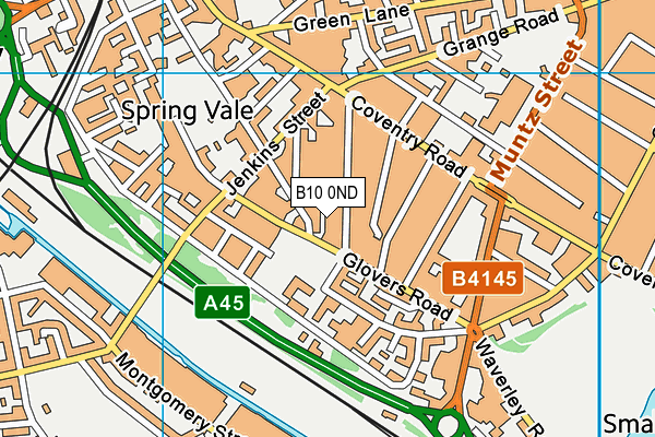 B10 0ND map - OS VectorMap District (Ordnance Survey) B10 0ND map - OS VectorMap District (Ordnance Survey)