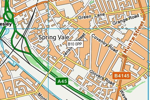 B10 0PP map - OS VectorMap District (Ordnance Survey) B10 0PP map - OS VectorMap District (Ordnance Survey)