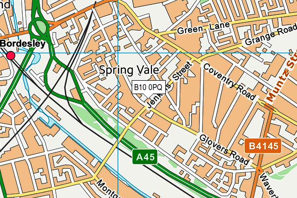B10 0PQ map - OS VectorMap District (Ordnance Survey) B10 0PQ map - OS VectorMap District (Ordnance Survey)