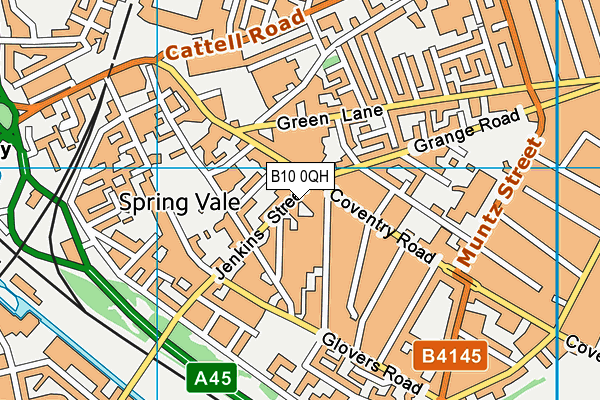 B10 0QH map - OS VectorMap District (Ordnance Survey) B10 0QH map - OS VectorMap District (Ordnance Survey)