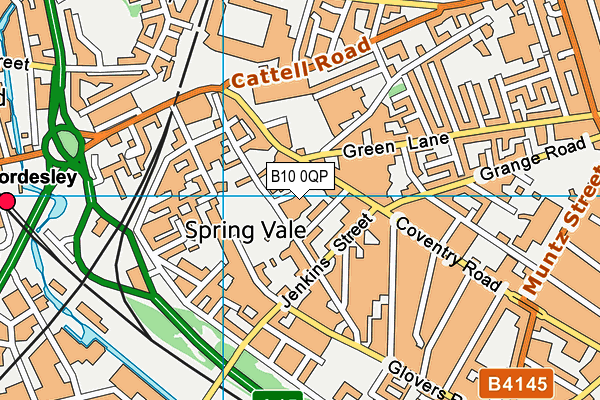 B10 0QP map - OS VectorMap District (Ordnance Survey)