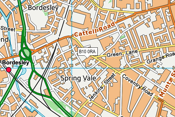B10 0RA map - OS VectorMap District (Ordnance Survey) B10 0RA map - OS VectorMap District (Ordnance Survey)