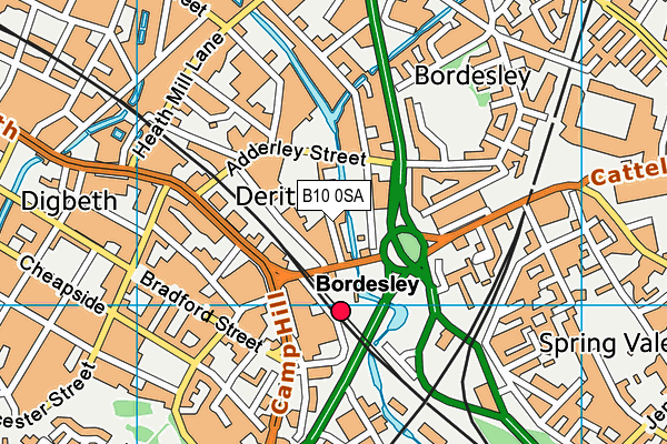 B10 0SA map - OS VectorMap District (Ordnance Survey) B10 0SA map - OS VectorMap District (Ordnance Survey)