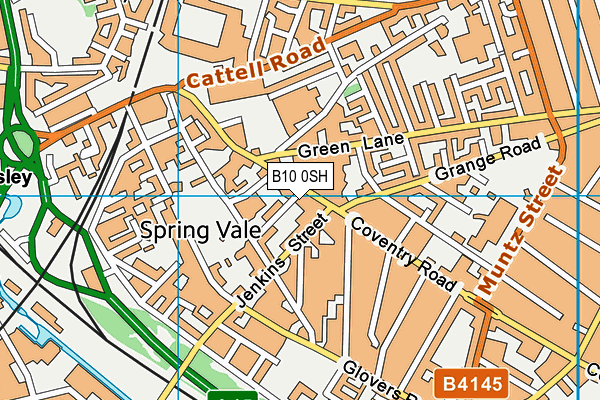B10 0SH map - OS VectorMap District (Ordnance Survey) B10 0SH map - OS VectorMap District (Ordnance Survey)