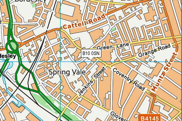 B10 0SN map - OS VectorMap District (Ordnance Survey) B10 0SN map - OS VectorMap District (Ordnance Survey)