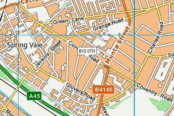 B10 0TH map - OS VectorMap District (Ordnance Survey) B10 0TH map - OS VectorMap District (Ordnance Survey)