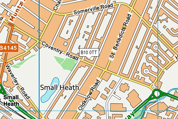B10 0TT map - OS VectorMap District (Ordnance Survey)