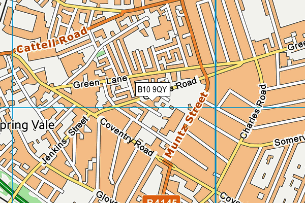 B10 9QY map - OS VectorMap District (Ordnance Survey) B10 9QY map - OS VectorMap District (Ordnance Survey)