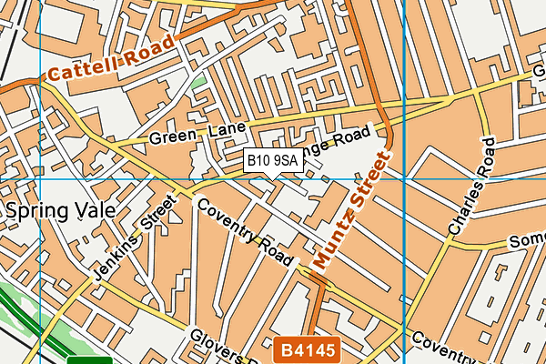 B10 9SA map - OS VectorMap District (Ordnance Survey) B10 9SA map - OS VectorMap District (Ordnance Survey)