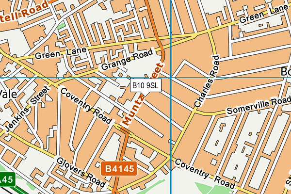 B10 9SL map - OS VectorMap District (Ordnance Survey) B10 9SL map - OS VectorMap District (Ordnance Survey)