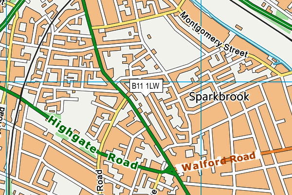 B11 1LW map - OS VectorMap District (Ordnance Survey) B11 1LW map - OS VectorMap District (Ordnance Survey)