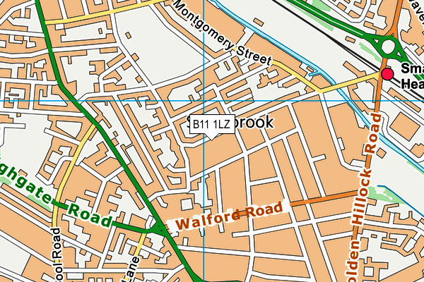 B11 1LZ map - OS VectorMap District (Ordnance Survey) B11 1LZ map - OS VectorMap District (Ordnance Survey)