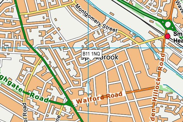 B11 1NQ map - OS VectorMap District (Ordnance Survey) B11 1NQ map - OS VectorMap District (Ordnance Survey)