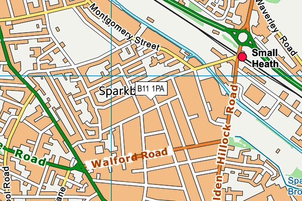 B11 1PA map - OS VectorMap District (Ordnance Survey) B11 1PA map - OS VectorMap District (Ordnance Survey)