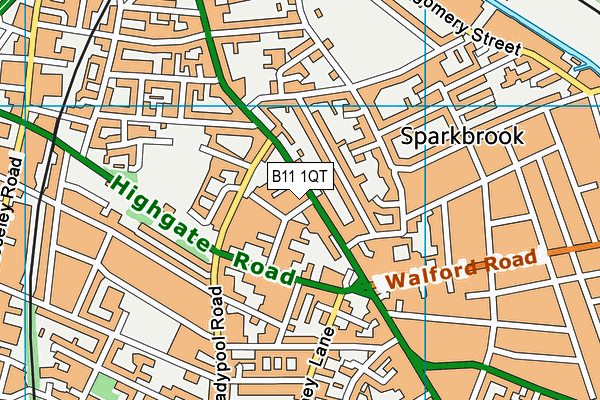 B11 1QT map - OS VectorMap District (Ordnance Survey) B11 1QT map - OS VectorMap District (Ordnance Survey)