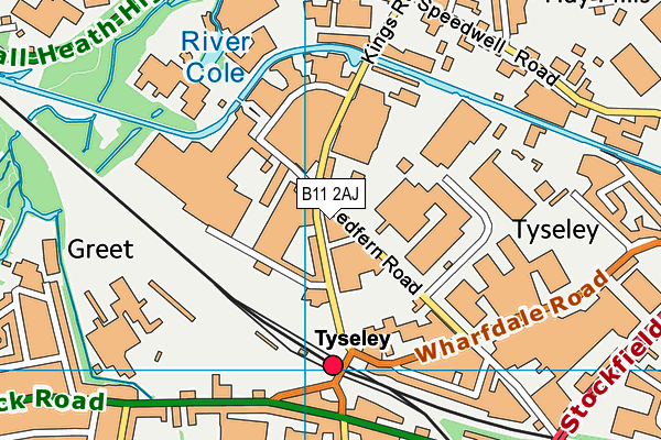 B11 2AJ map - OS VectorMap District (Ordnance Survey) B11 2AJ map - OS VectorMap District (Ordnance Survey)