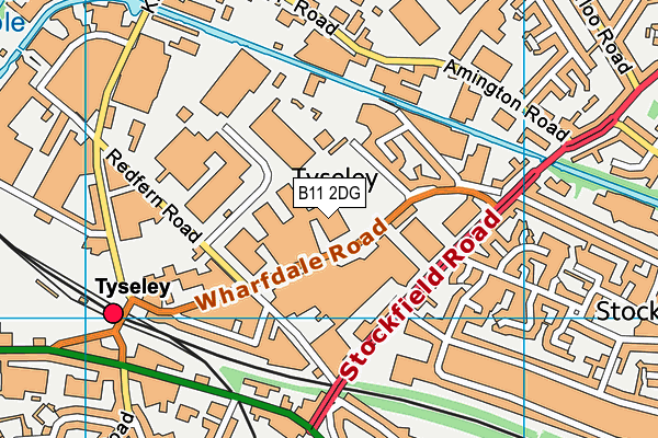 B11 2DG map - OS VectorMap District (Ordnance Survey) B11 2DG map - OS VectorMap District (Ordnance Survey)
